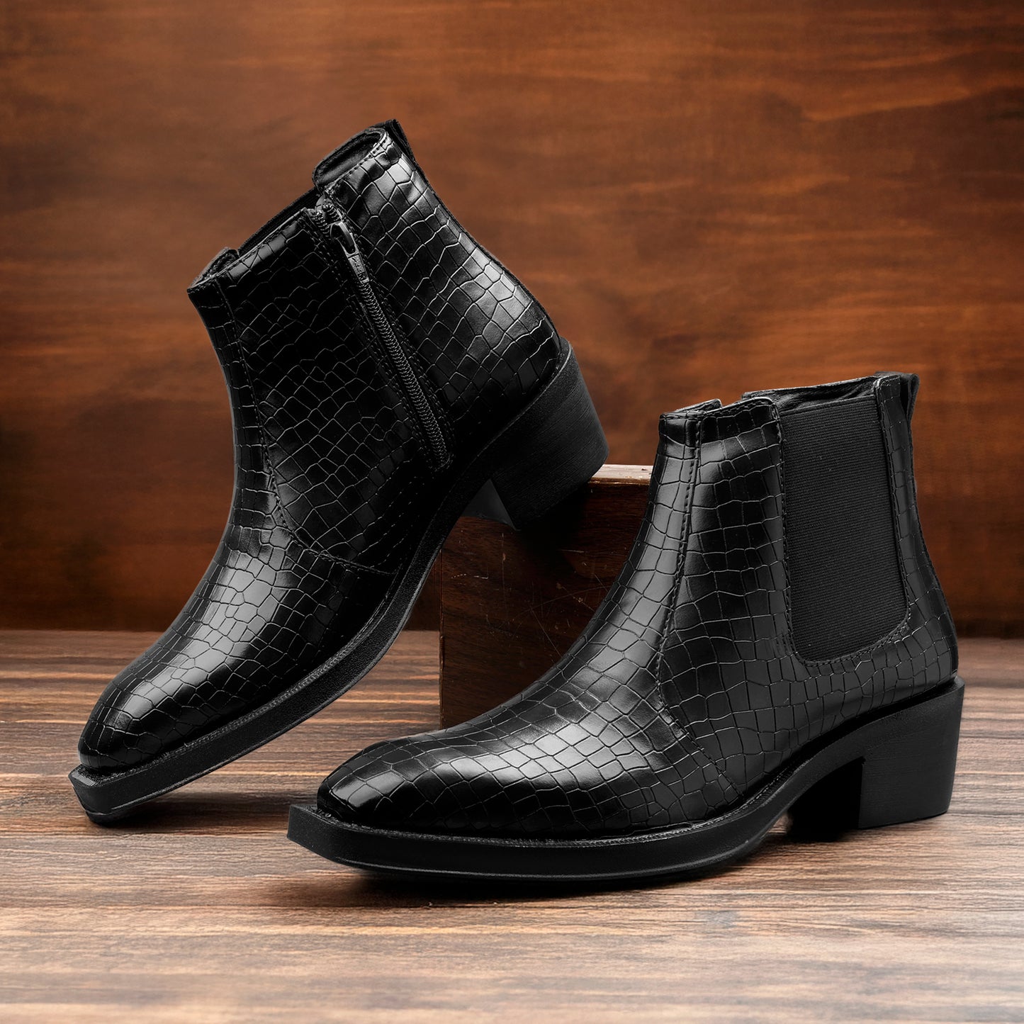 Men’s 2 Inch Heel Height Boots – Stylish Elevation with Comfort