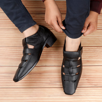 Bxxy Men's 2 inch Height Increasing Formal Roman Sandals