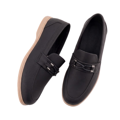 Mens Premium Faux Leather Loafers with AirMix Sole