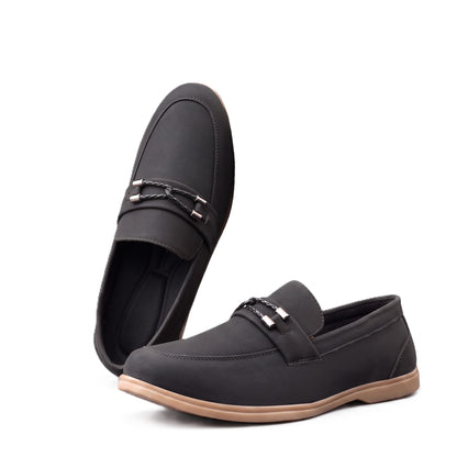 Mens Premium Faux Leather Loafers with AirMix Sole