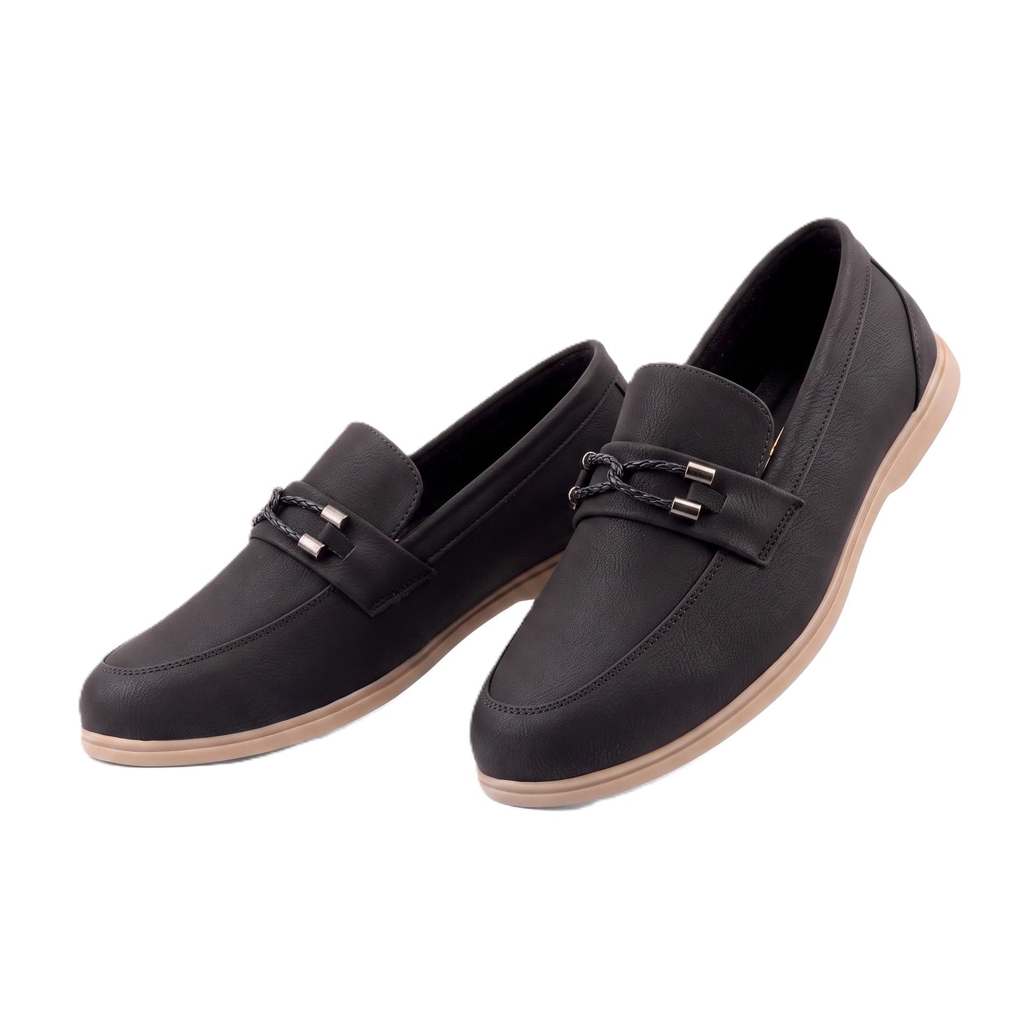 Mens Premium Faux Leather Loafers with AirMix Sole