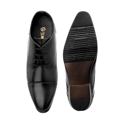 Men's Elevator Dress Shoes – 3.5 Inch (9CM) Height Increase - Black