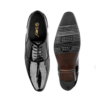Mens Wedding Wear Elevator Shoes 9CM Hidden Lift Black