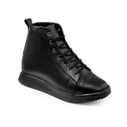 Men's 3.74 Inch (9.5CM) Hidden Height Increasing Boot - Black