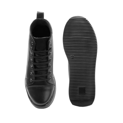 Men's 3.74 Inch (9.5CM) Hidden Height Increasing Boot - Black