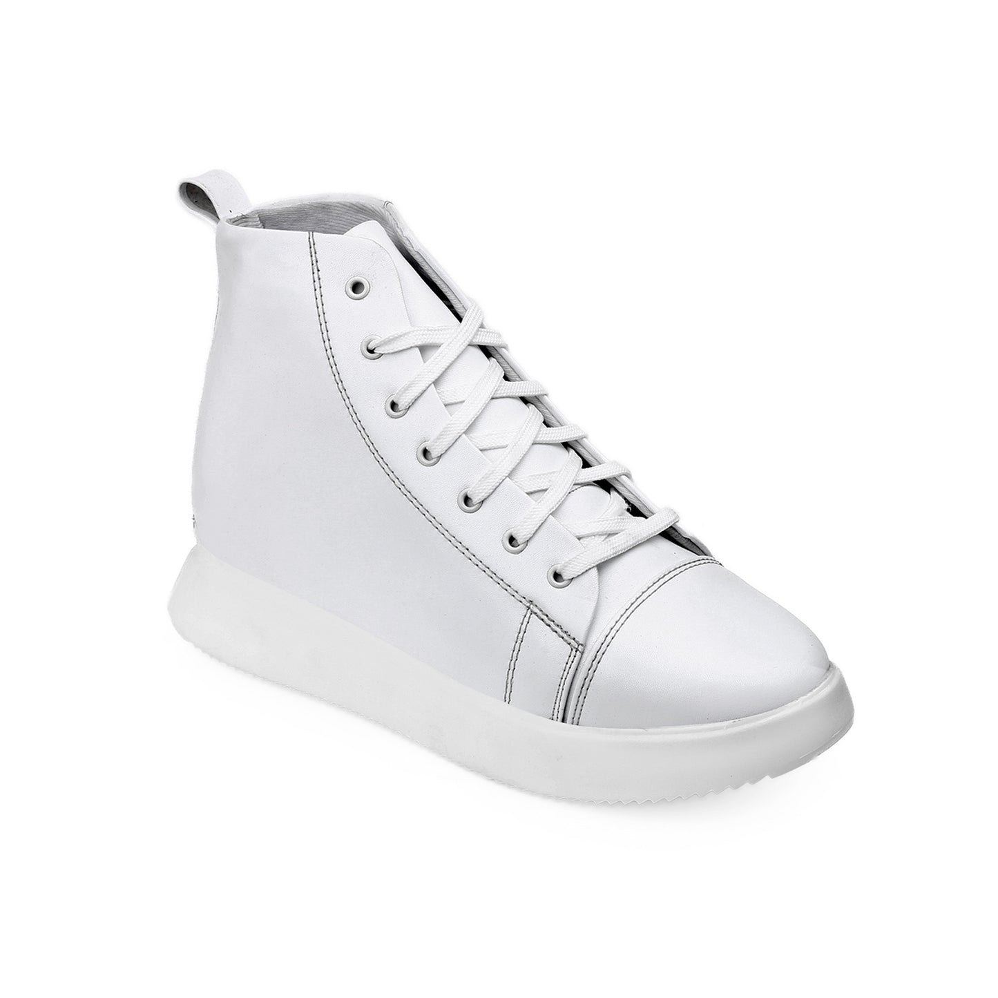 Men's 3.74 Inch (9.5CM) Hidden Height Increasing Boot - White