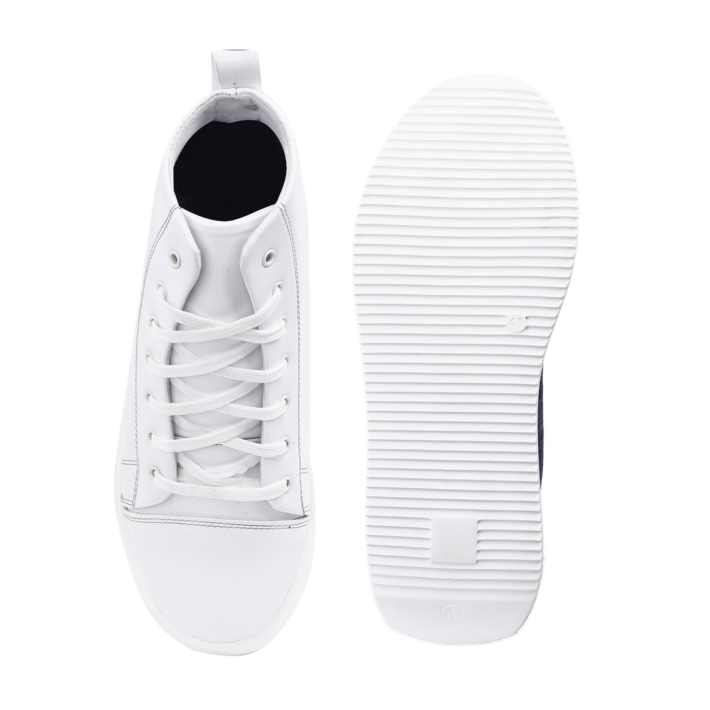 Men's 3.74 Inch (9.5CM) Hidden Height Increasing Boot - White