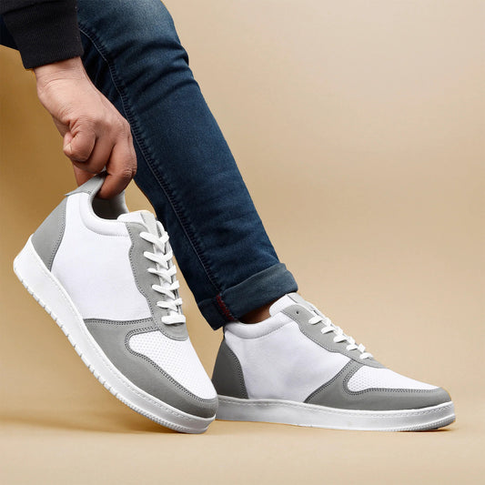 Men's 3 Inch Hidden Height Increasing Shoes - White