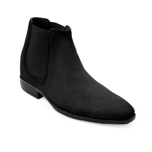 Men's 9CM Hidden Height Increasing Chelsea Boots - Black