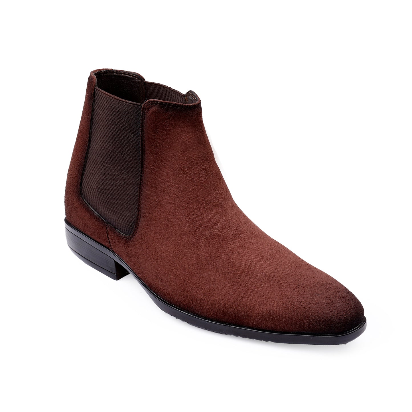Men's 9CM Hidden Height Increasing Chelsea Boots - Brown