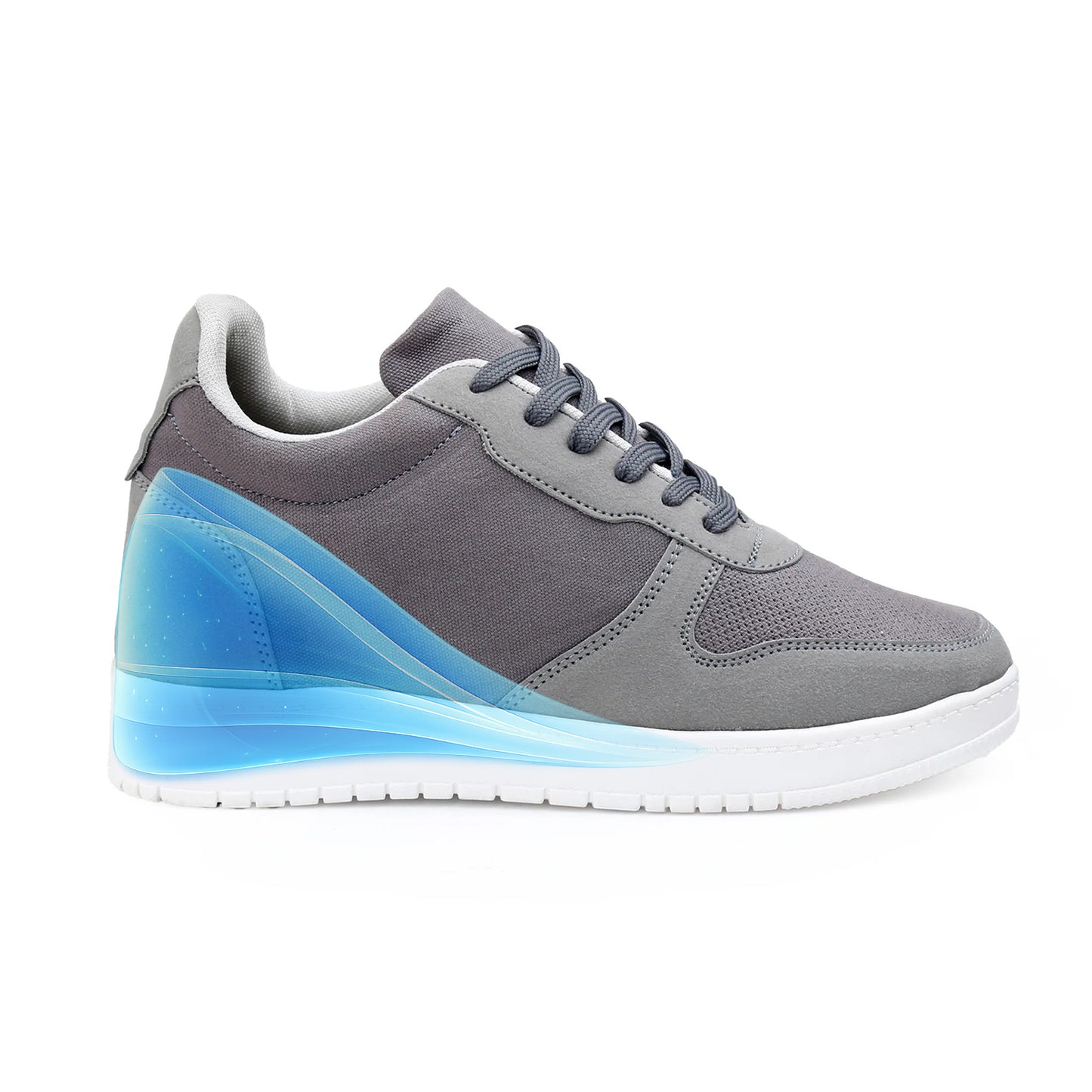 Men's 3 Inch Hidden Height Increasing Shoes - Gray