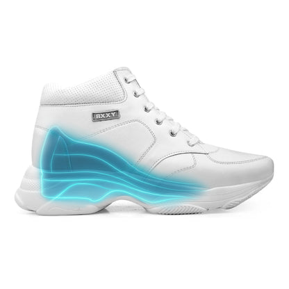 Lace-Up Boots White - 3 Inches (7.62CM)