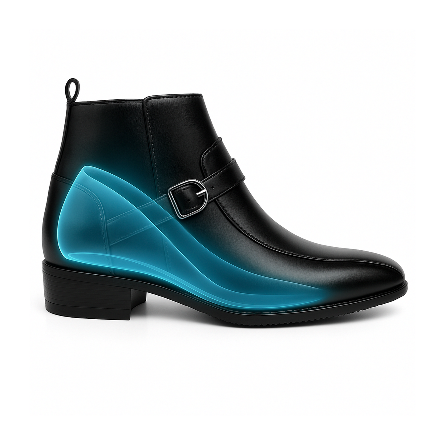 Men’s 3.5 Inches (9cm) Hidden Heel Formal Elevator Boots – Sleek Height Increasing Dress Boots for Confidence & Style