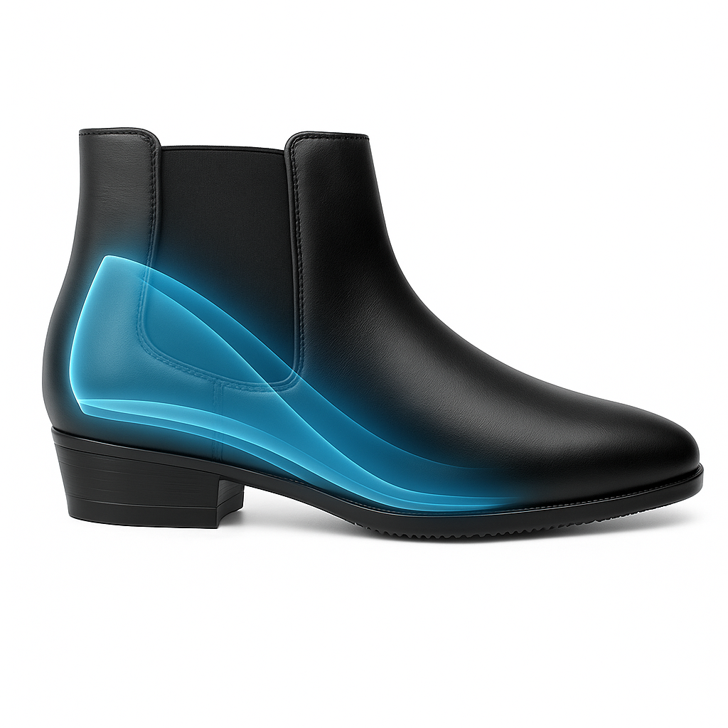 Invisible Lift Chelsea Boots – 3.5 inches (9CM) Height Boost for Men