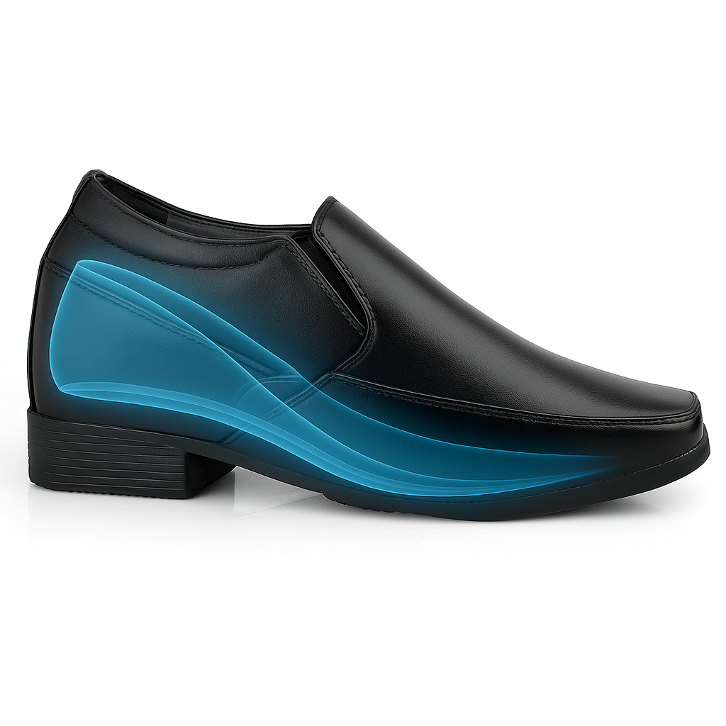 BXXY Men’s 3 Inches (7.62CM) Hidden Height Increasing Formal Slip-on Shoes
