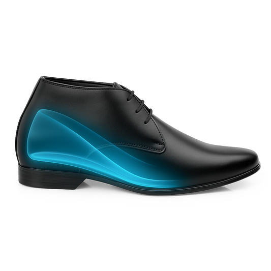 Lace-Up Derby Shoes Black - 9 cm (3.5 Inch)