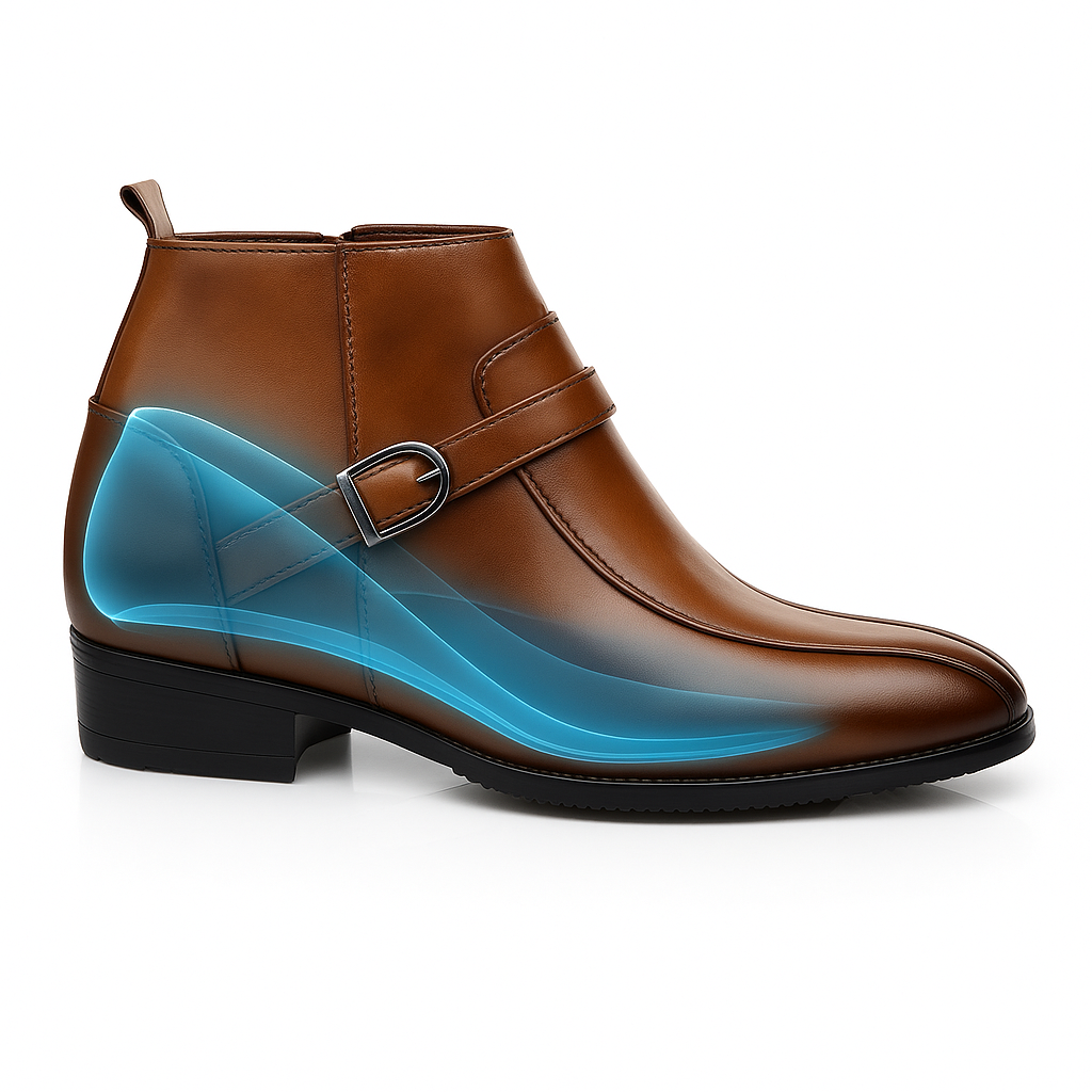 Formal Elevator Boots Tan - 3.5 Inches (9cm)