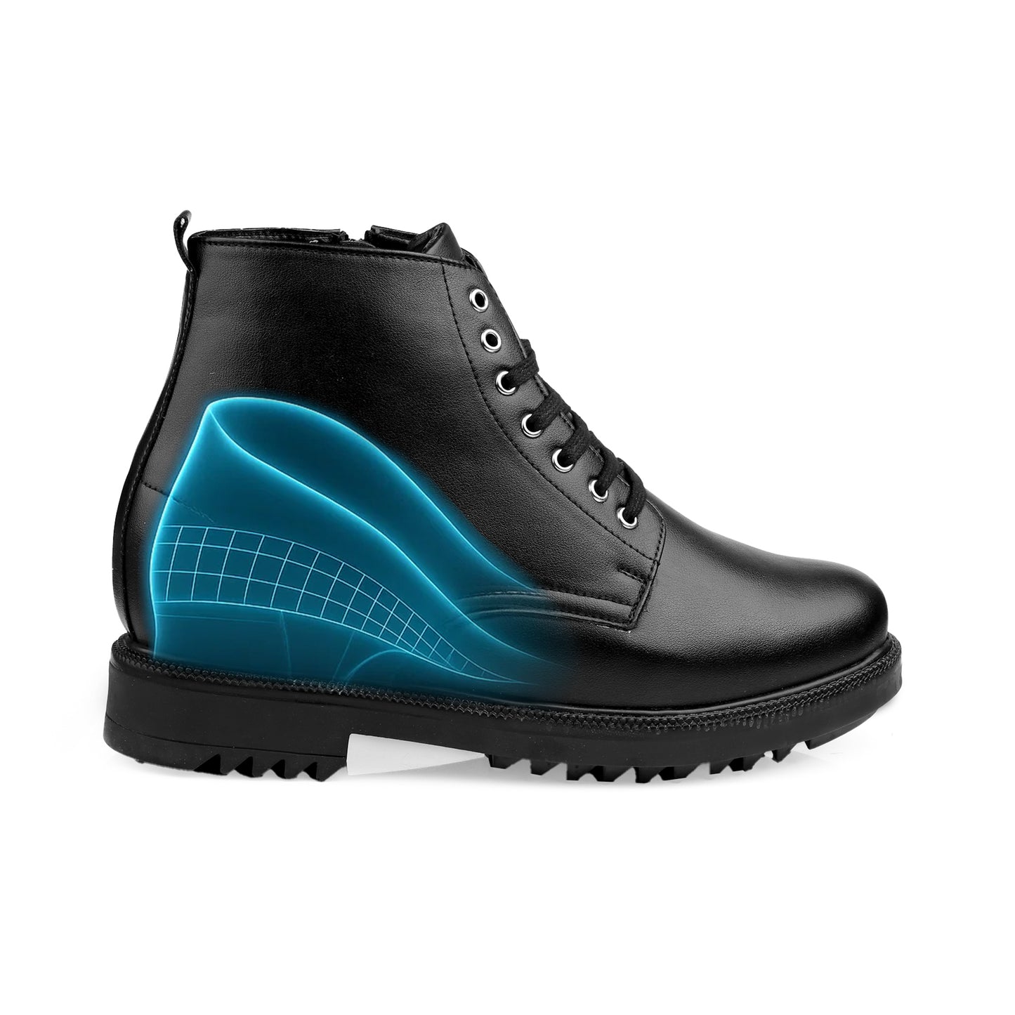 Men’s 4 Inches (10CM) Elevator Boots – Hidden Height Increasing Lace-Up Boots for a Taller, Confident Look