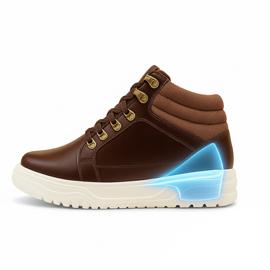 Stylish Elevator Footwear Brown - 3.74 Inches (9.5CM)