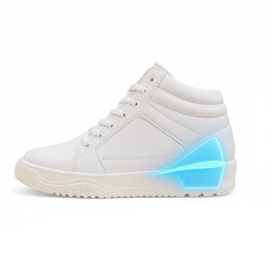 Stylish Elevator Footwear White - 3.74 Inches (9.5CM)