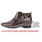 BXXY 3.5 Inch Height Increasing Formal and Casual Pu Leather Derby Boots for All Ocassions