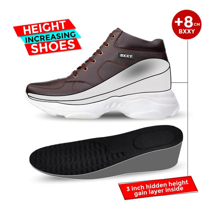 Bxxy's 3 Inch Hidden Height Increasing Elevator Lace-up Shoes for Men