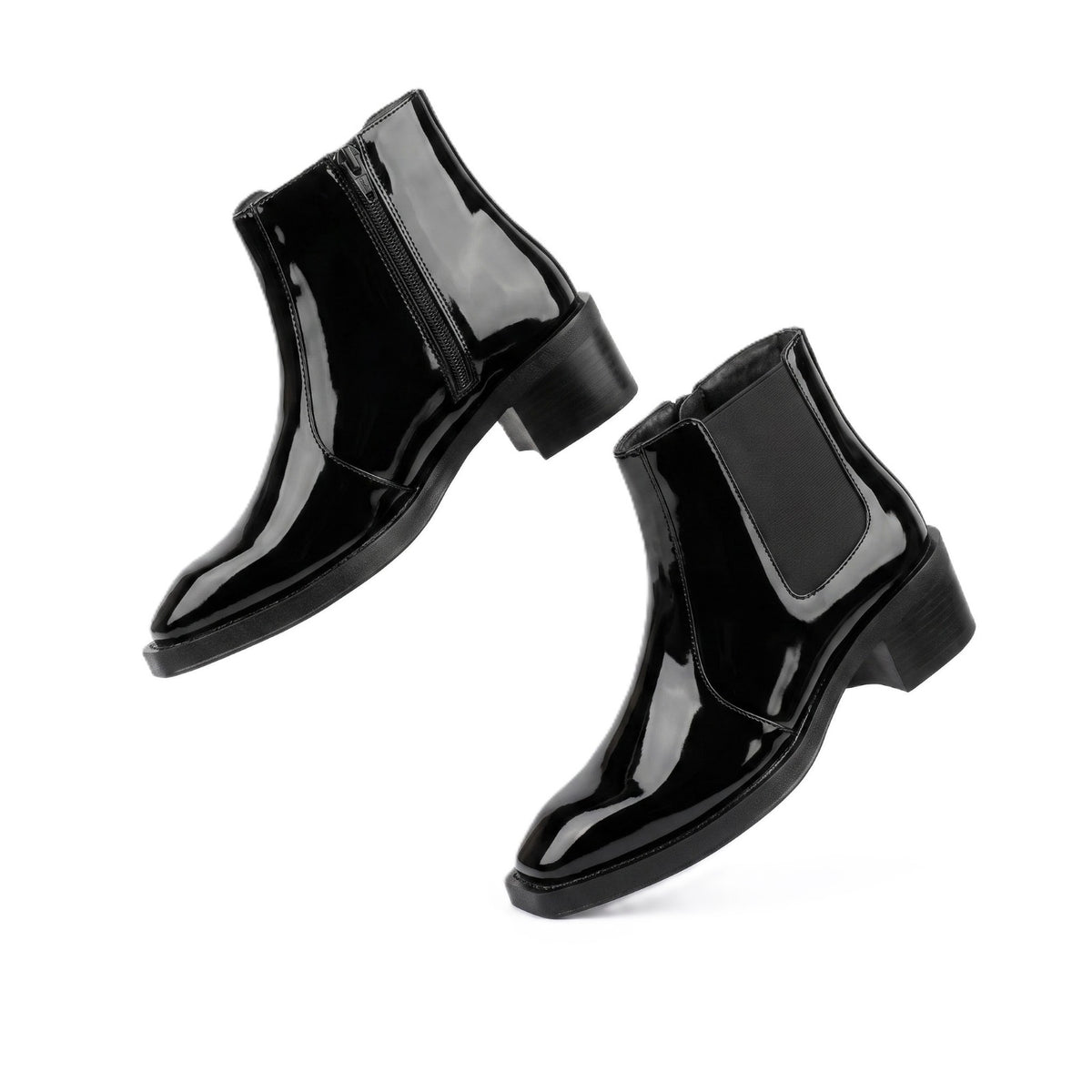 BXXY Mens Formal Faux Leather Zipper Ankle Boot for Partywear