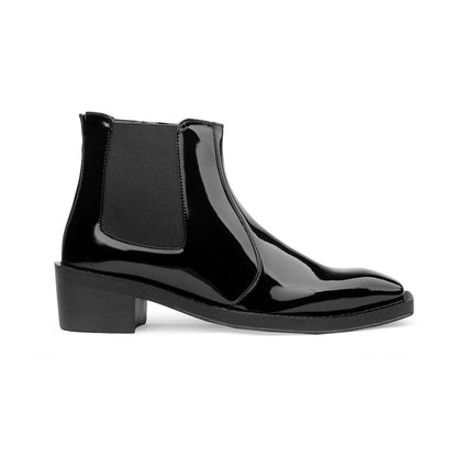 BXXY Mens Formal Faux Leather Zipper Ankle Boot for Partywear