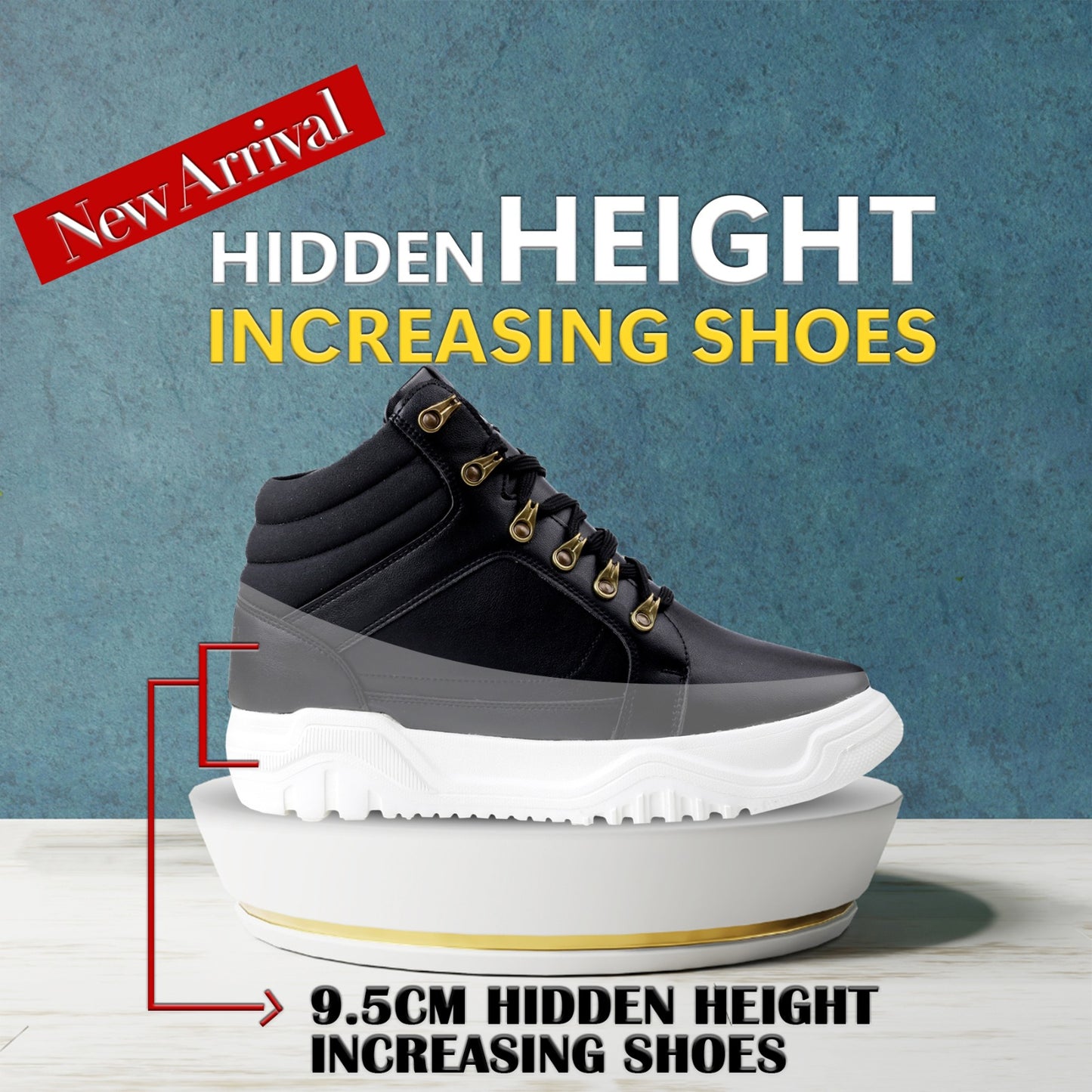 Bxxy Height Increasing Boots for Men with 3.74 Inches Lift