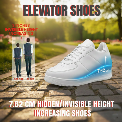 Mens Casual Elevator Shoes with Hidden 3 Inch Height Boost