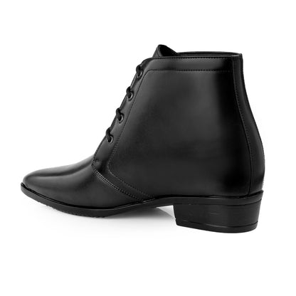 BXXY Men's 3.5 Inches Hidden Height Increasing Formal Lace-up Boot