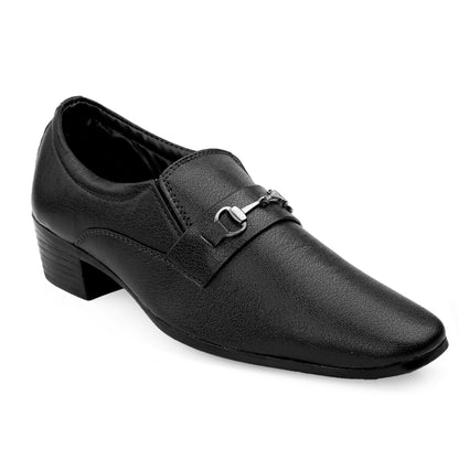Men's 2 Inch Formal Height Increasing Slip-On Buckle Shoes