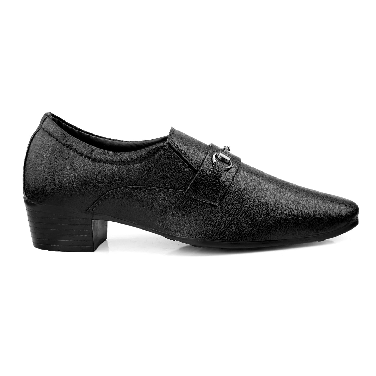 Men's 2 Inch Formal Height Increasing Slip-On Buckle Shoes