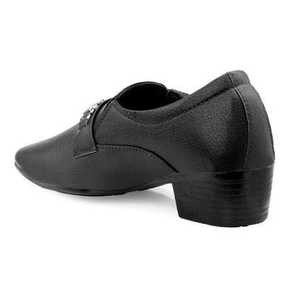 Men's 2 Inch Formal Height Increasing Slip-On Buckle Shoes