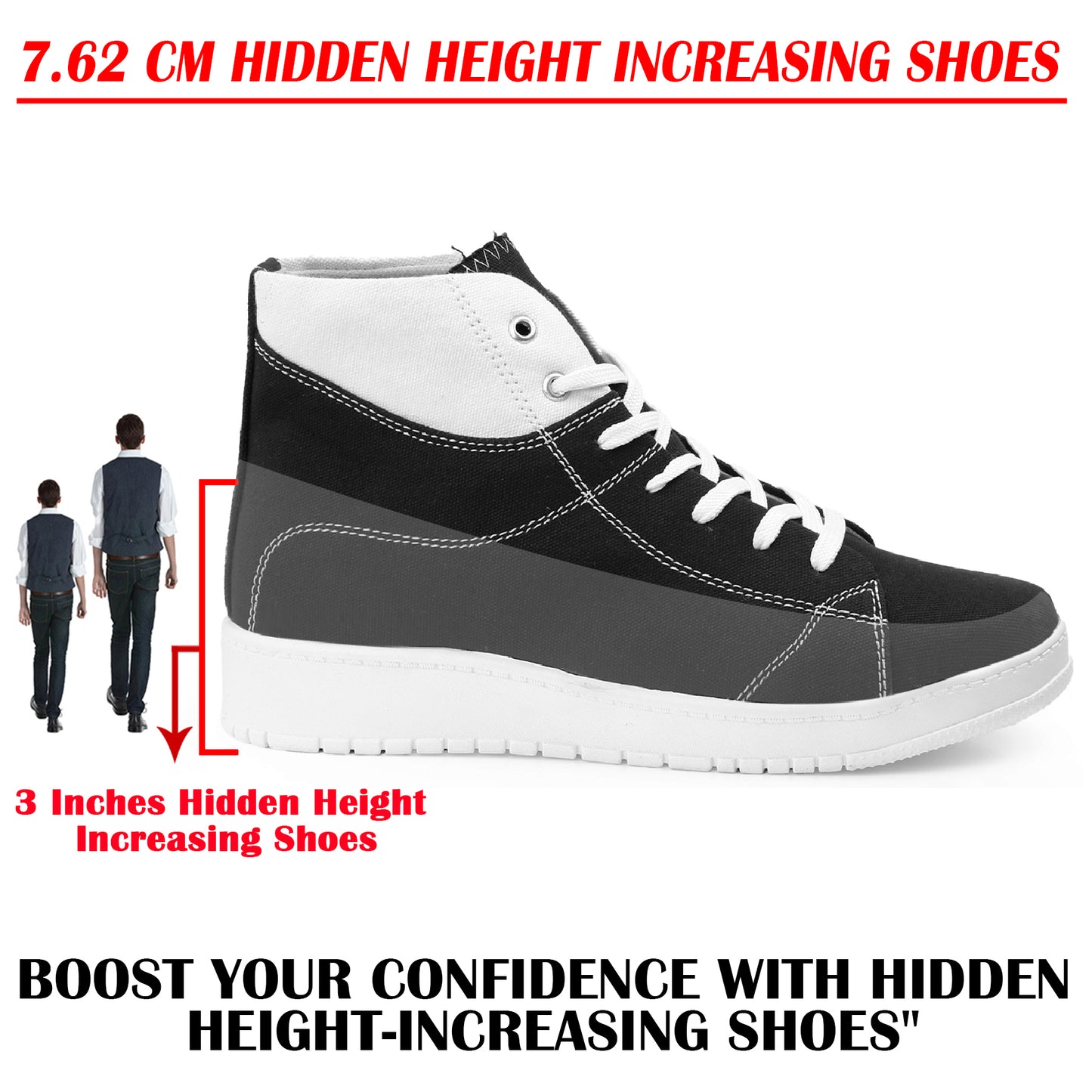 BXXY Modern High Top Sneakers for Men Comfortable Everyday Wear