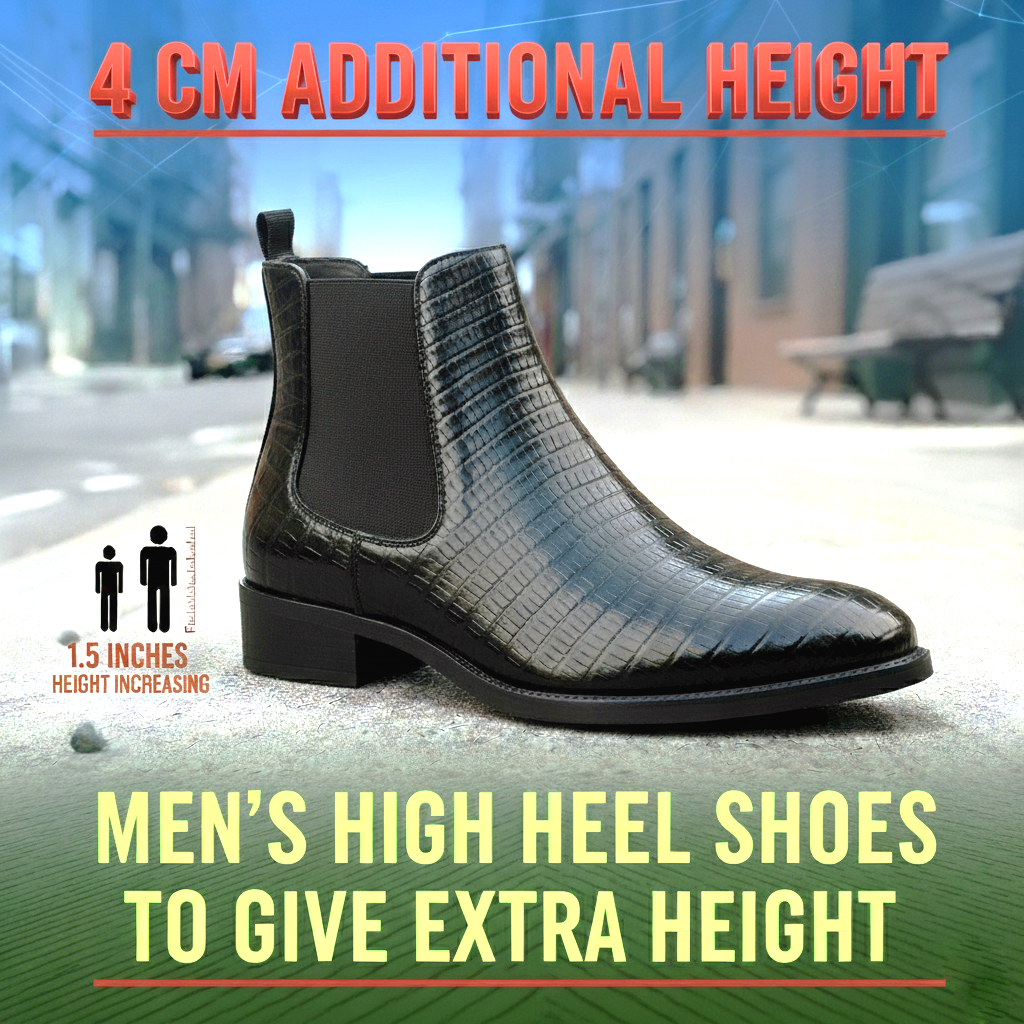 Classic Croc-Embossed Chelsea Boot for Modern Gentlemen