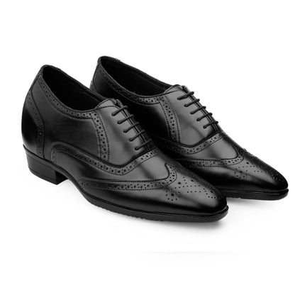 BXXY 3.5 Inches Height Increasing Formal Lace-up Brogue Shoes For Men