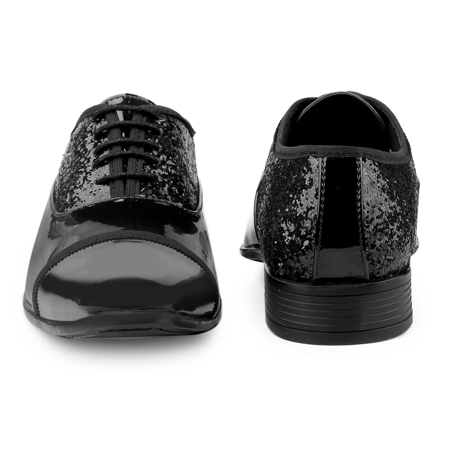 Bxxy's Faux Leather Semi Suede Classic Party Wear Lace-up Shoes for Men