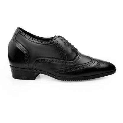 BXXY 3.5 Inches Height Increasing Formal Lace-up Brogue Shoes For Men