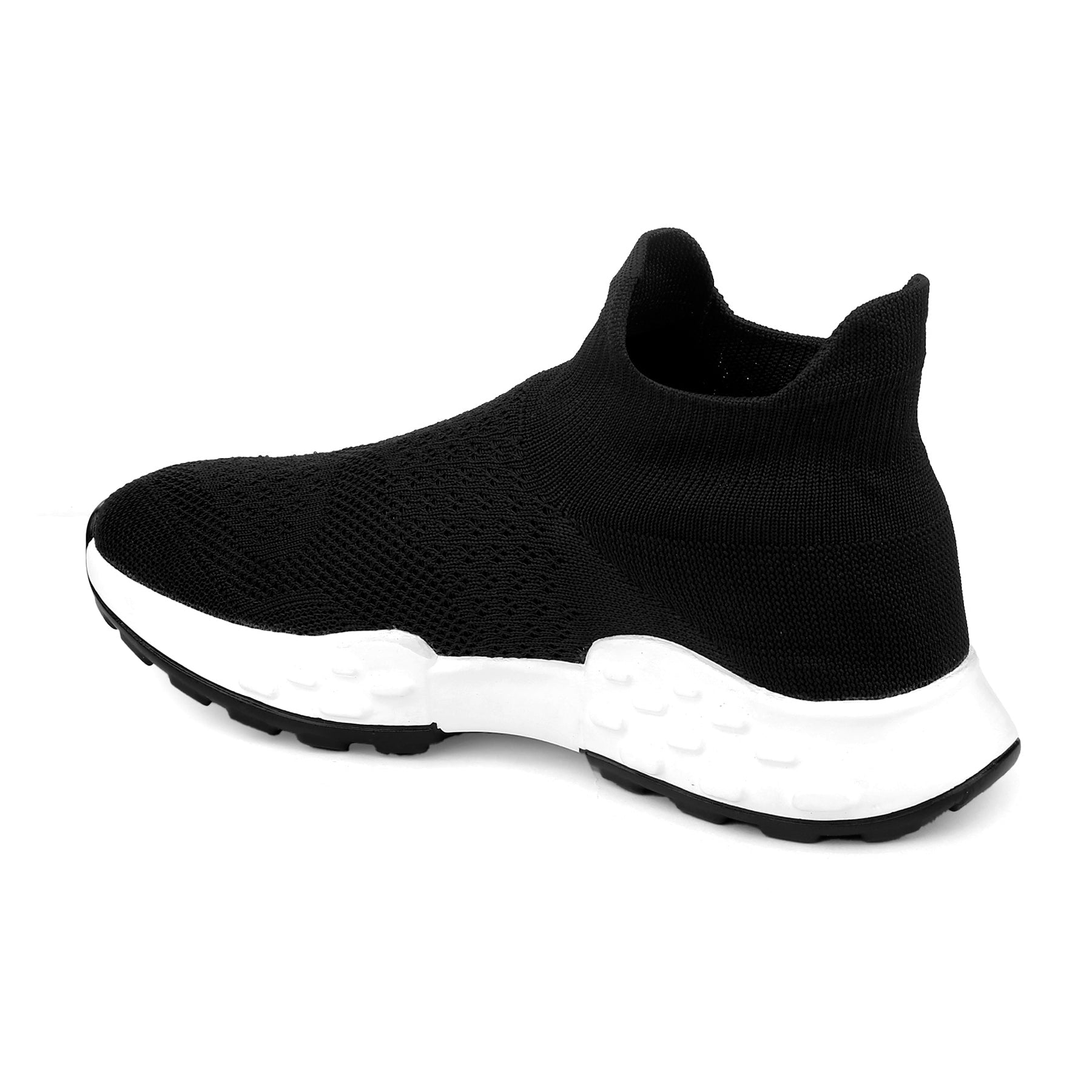Boohoo Black Sock Style Trainers Chunky Sole Knitted Sock Trainers