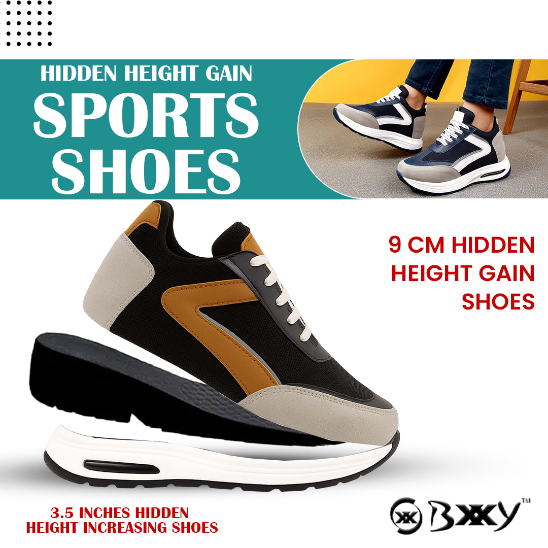 Sports Elevator Shoes for Men – 9cm Invisible Height Enhancement