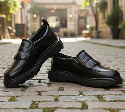 Men's Classic Tassel Loafers – Faux leatherSlip-On Dress Shoes