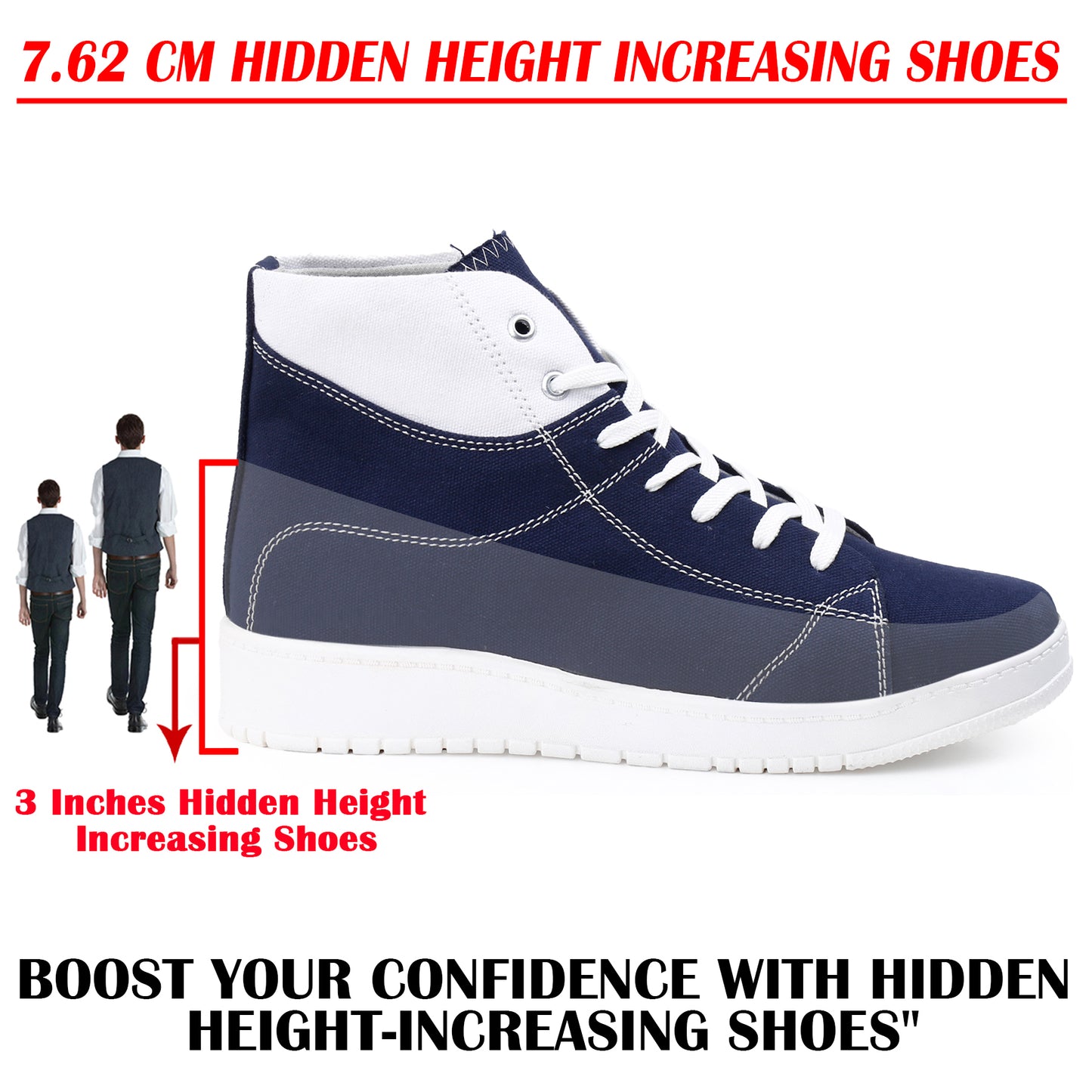 BXXY Modern High Top Sneakers for Men Comfortable Everyday Wear