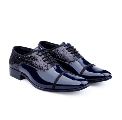 Men's Vegan Leather Lace-up Wedding Wear Shoes