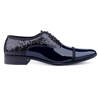 Men's Vegan Leather Lace-up Wedding Wear Shoes