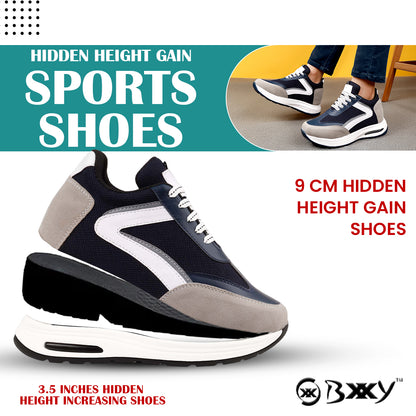 Sports Elevator Shoes for Men – 9cm Invisible Height Enhancement
