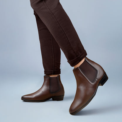 Height Boost Chelsea Boots for Men –3.5 Inch (9CM) Concealed Lift