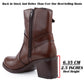 Elegant Black Vegan Ankle Zipper Boots for Women