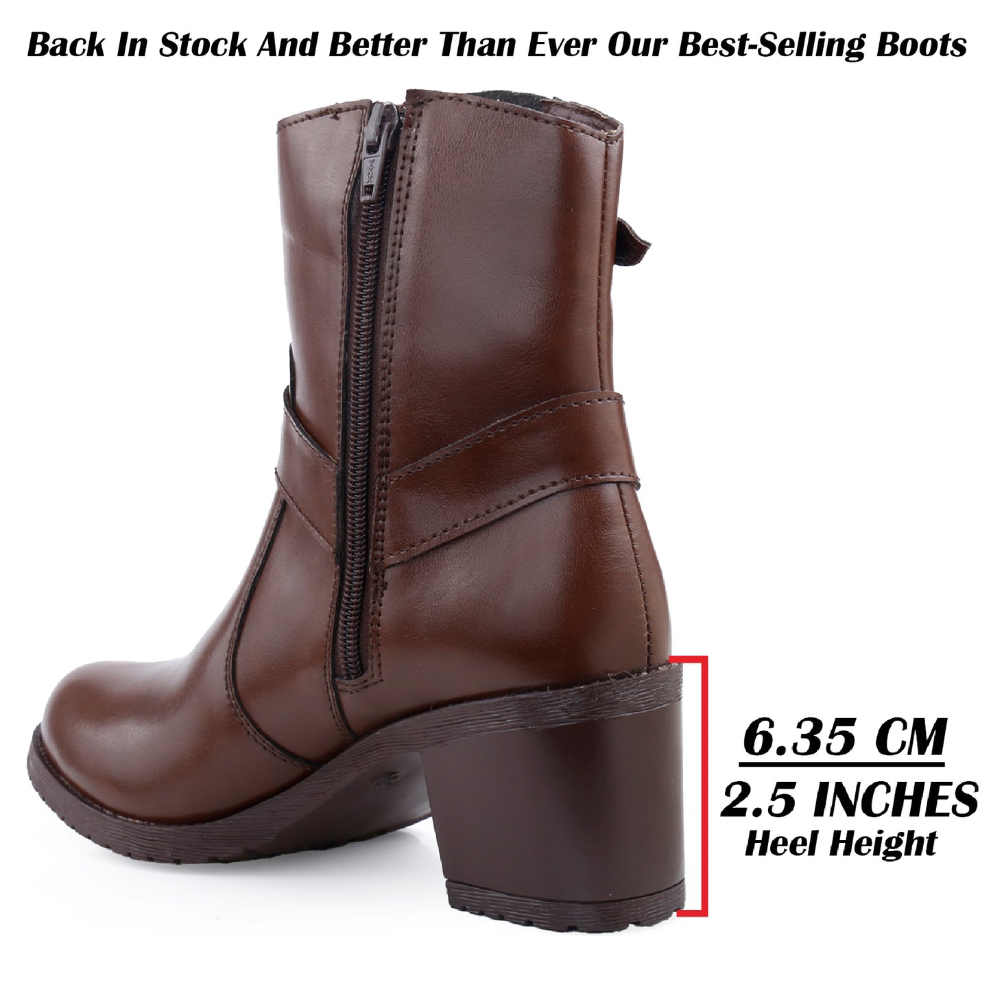 Elegant Black Vegan Ankle Zipper Boots for Women