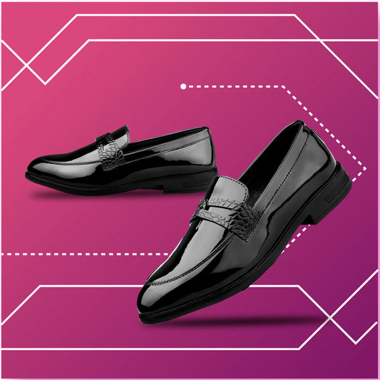 Men's Faux Leather Patent Classy Formal Slip-ons